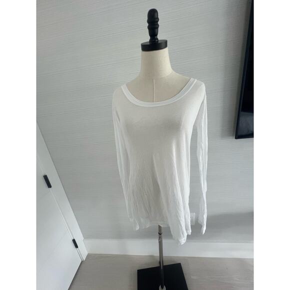 LNA 100% Cotton White Long Sleeve Tee in Size Large. - Picture 1 of 3